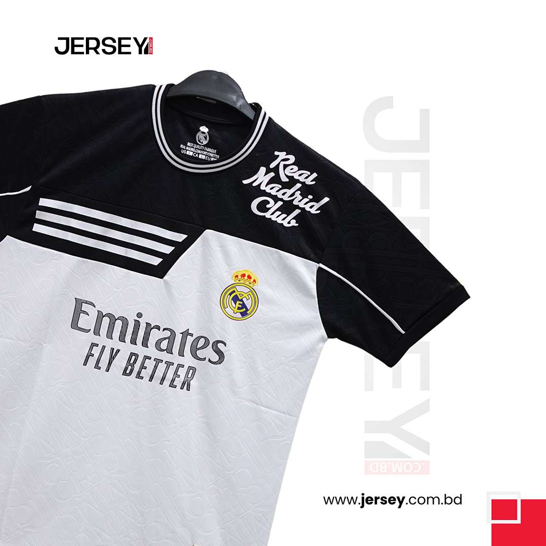 Real Madrid Special Edition Black and White Premium Club Jersey