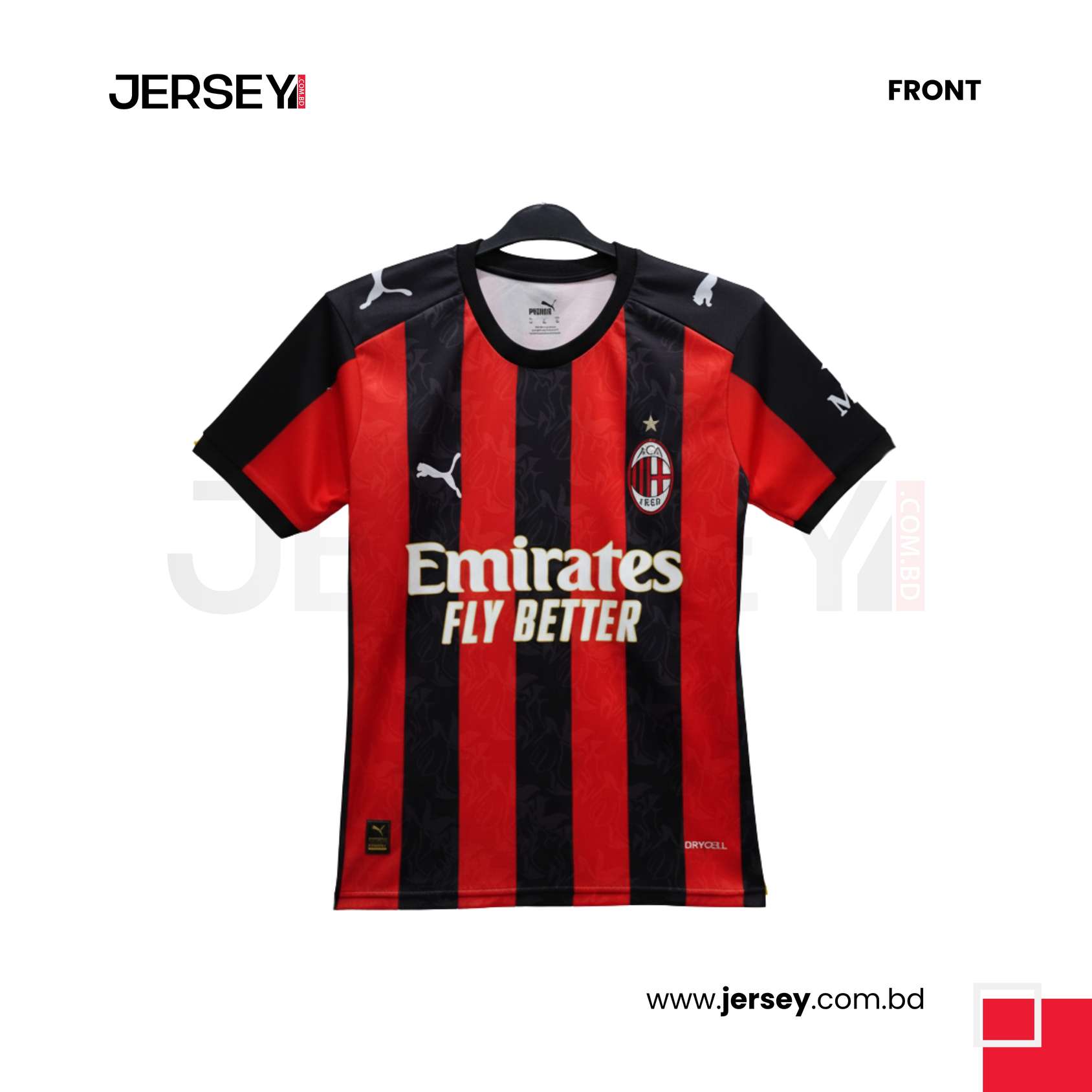 AC Milan 2025-26 Home Half Sleeve Jersey